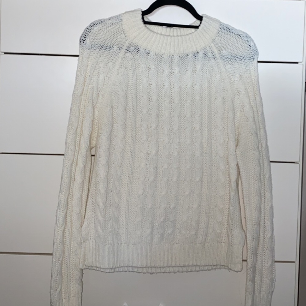 Cream Cable Knit Sweater